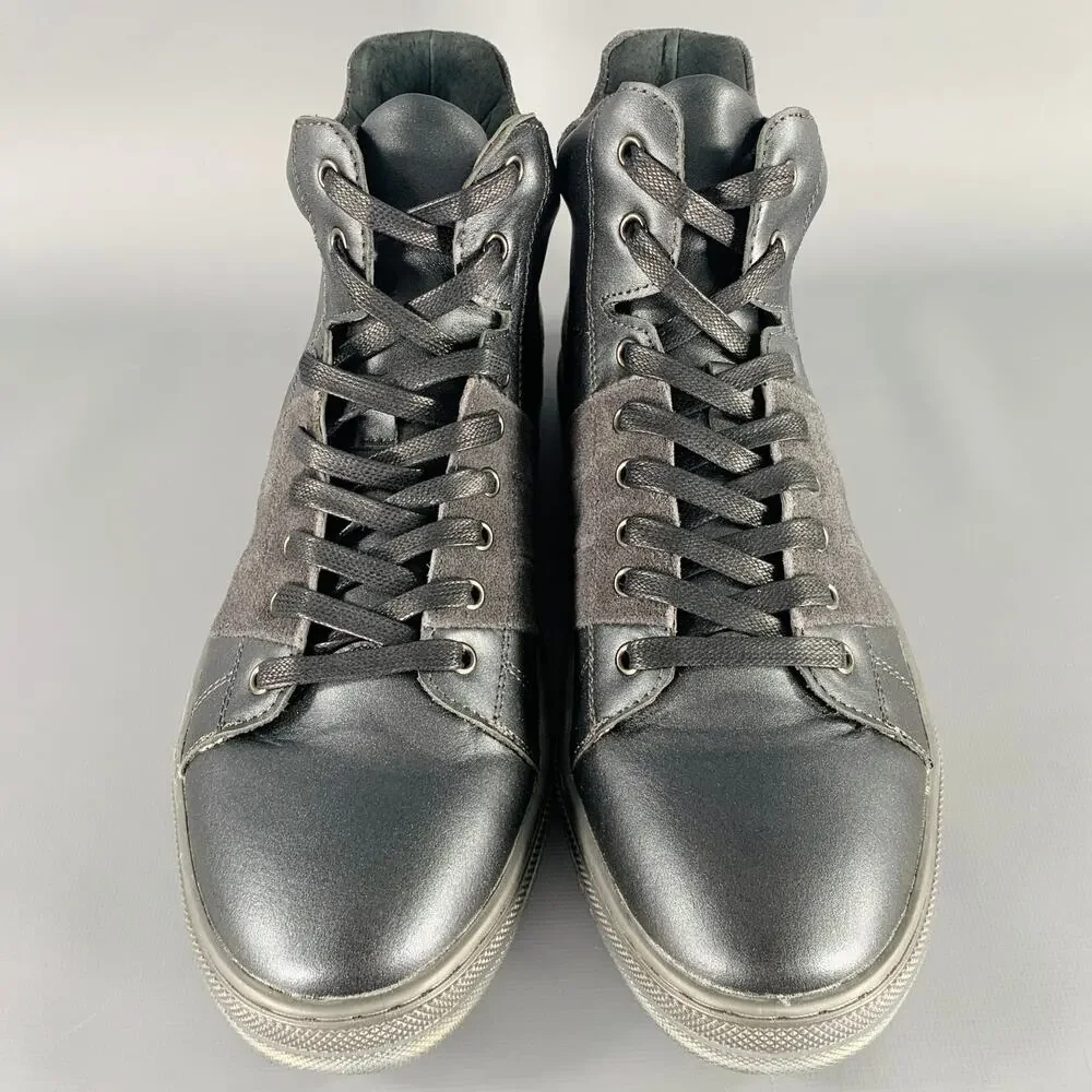 BADGLEY MISCHKA Size 10 Teddy Black Leather Sneakers